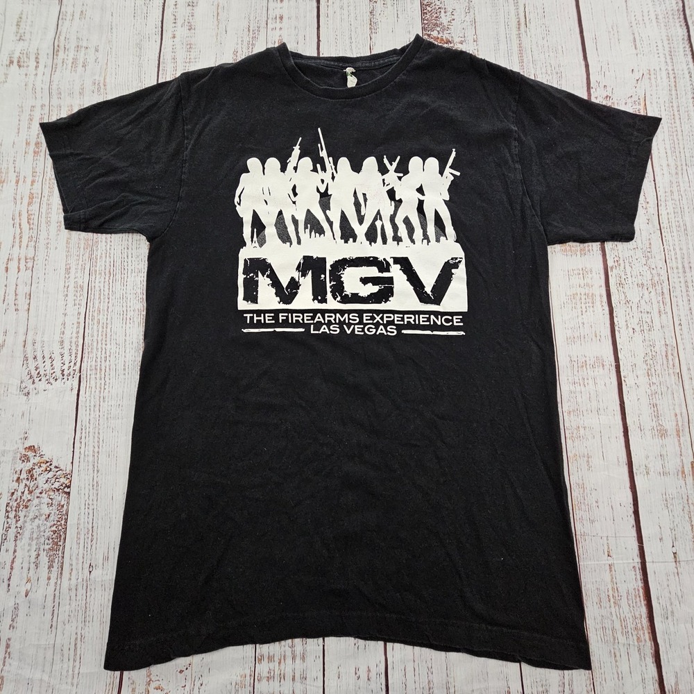 MGV Firearms Experience Las Vegas Black Short Sleeve Cotton T-Shirt‎ Men's S